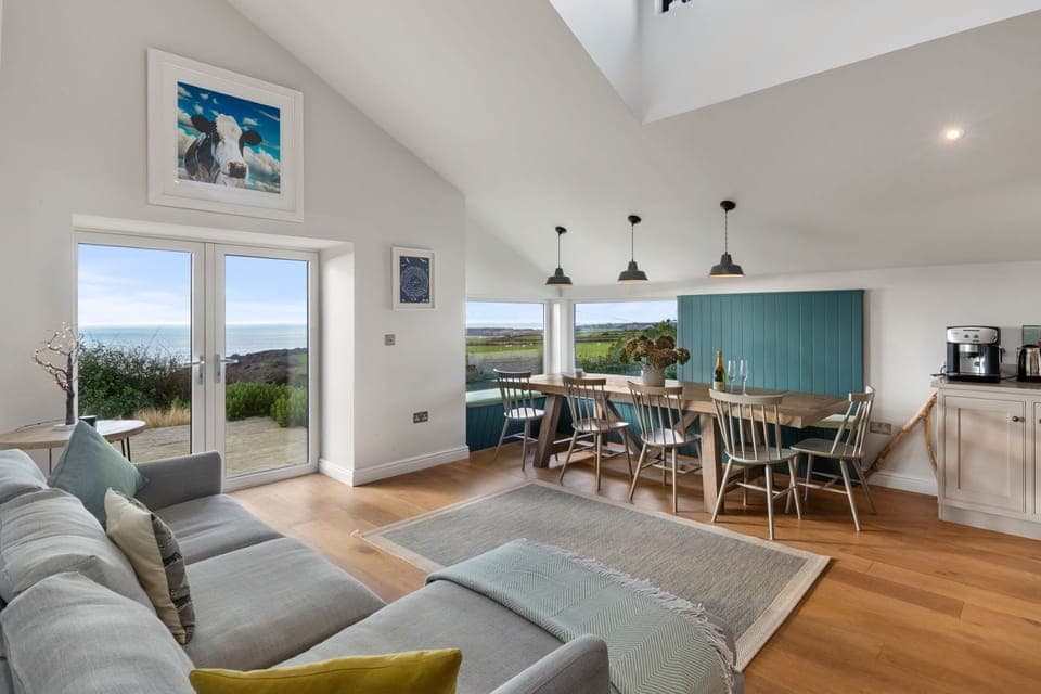The living space at Channel View, Oxwich