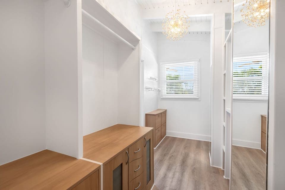 Plentiful closet space