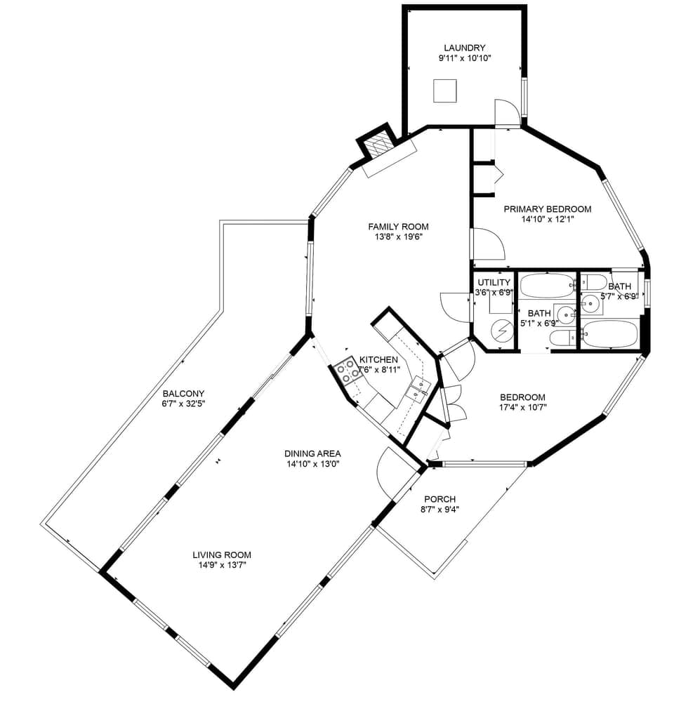 Floor Plan: Cornerstone Cabin at Springdale