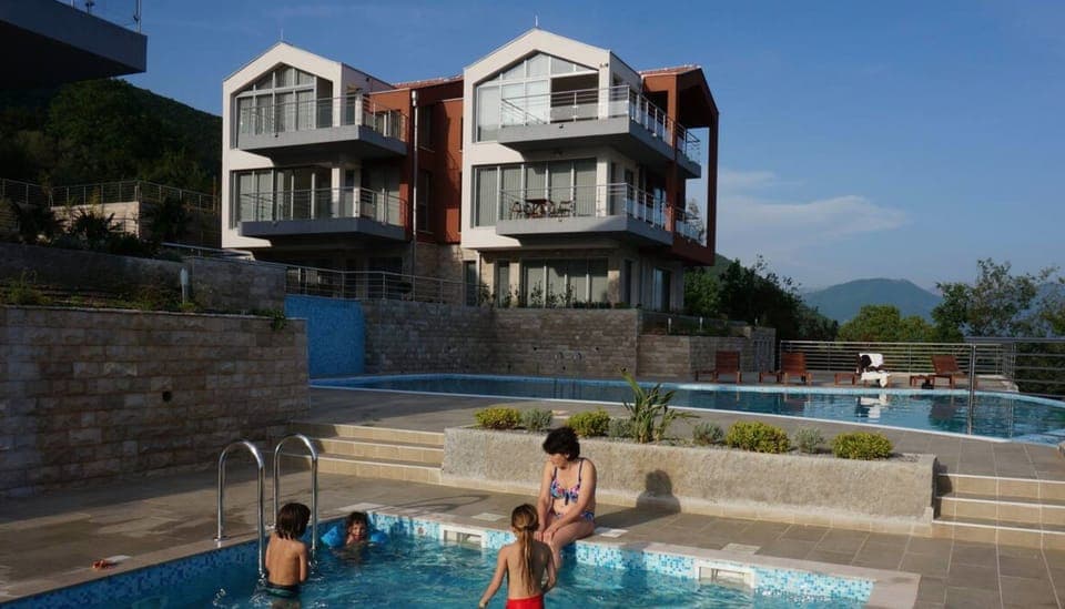 Children pool , Main infinity pool The apartment is the Penthouse above pool