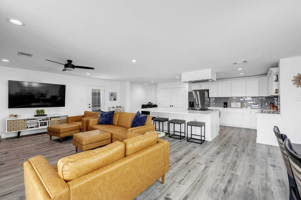 Front entrance in between kitchen and living room