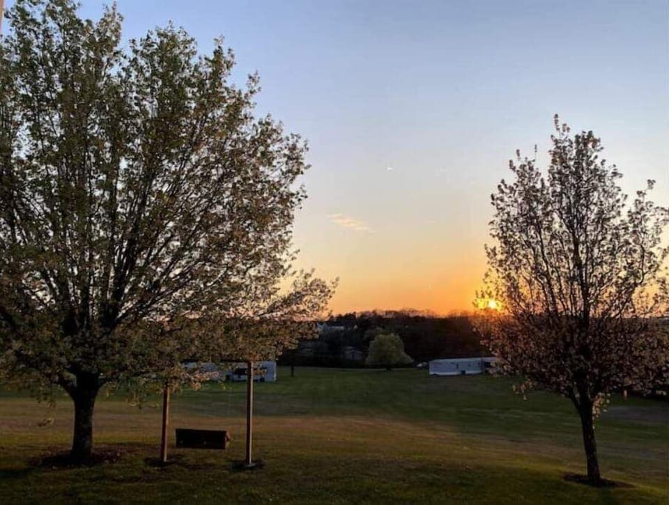 Sunset view from the porch.