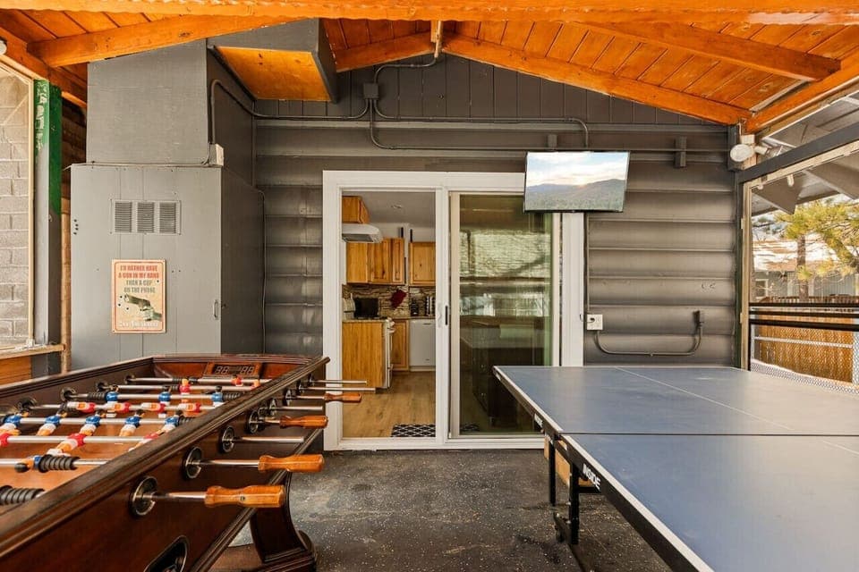 Enjoy a game of foosball, and ping pong!