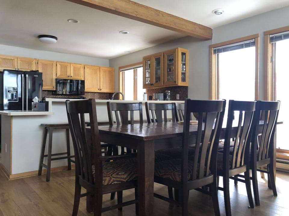 Dining room, seats 8-10.
