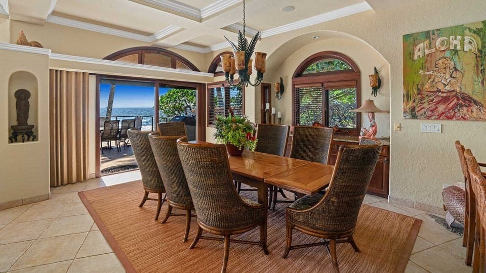 Paradisio Ho’o Kumu - Oceanfront Dining Room & Lanai - Parrish Kauai