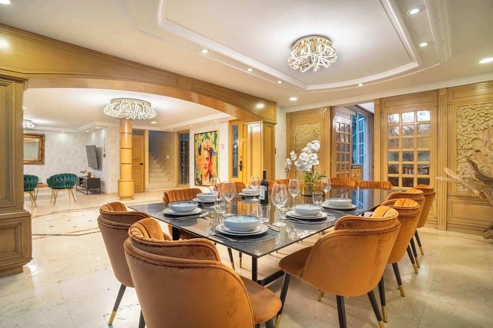 Gather comfortably around a table, perfect for groups.