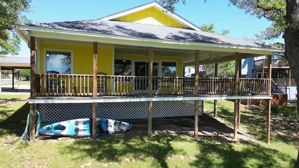 Nothing beats kicking back on the back porch with views of Canyon Lake.
