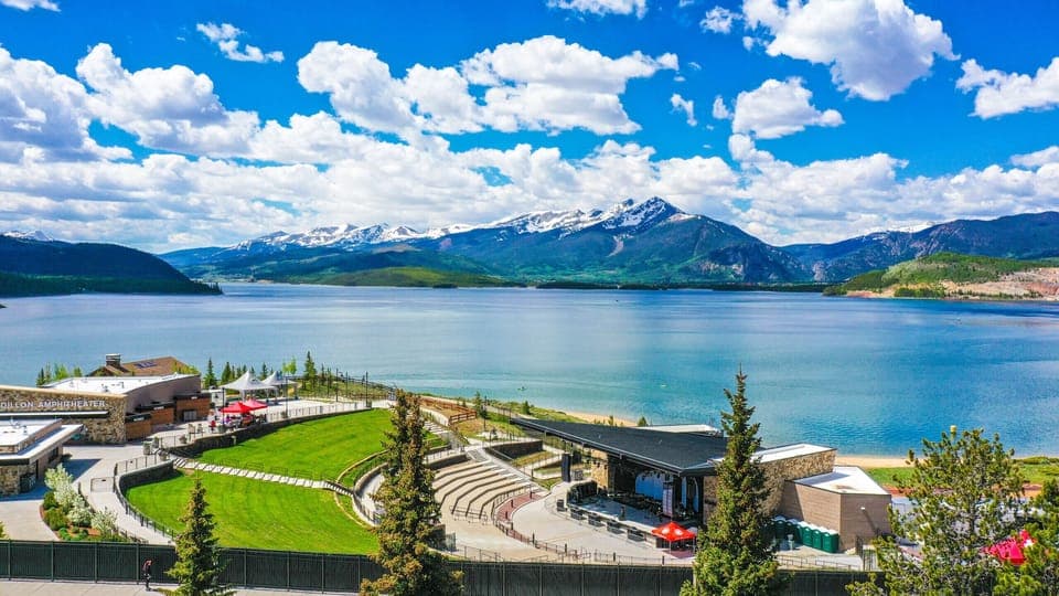 Dillon Amphitheater across the street. Catch Weekend Concerts all Summer