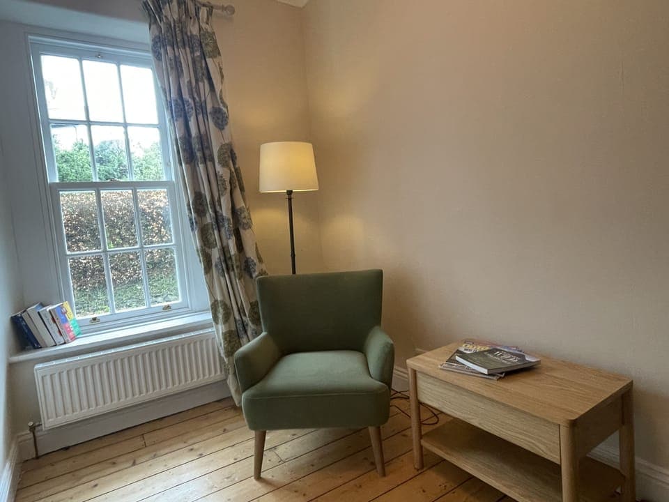 The peaceful reading room perfect to relax in after a day out hiking