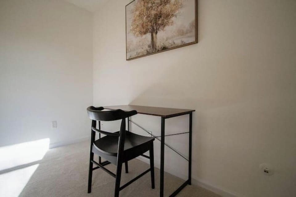 Dedicated workspace in bedroom 2. 