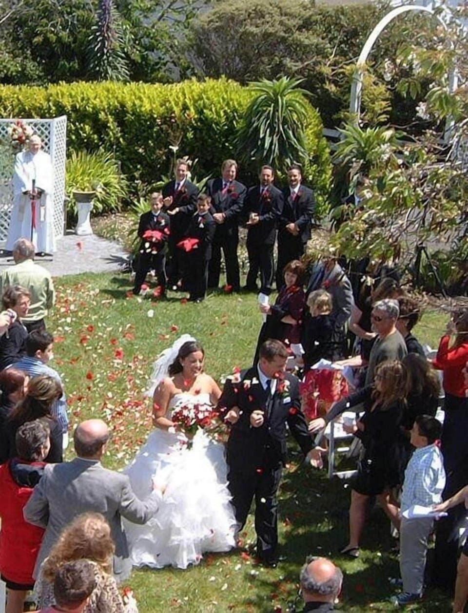 Outdoor wedding area