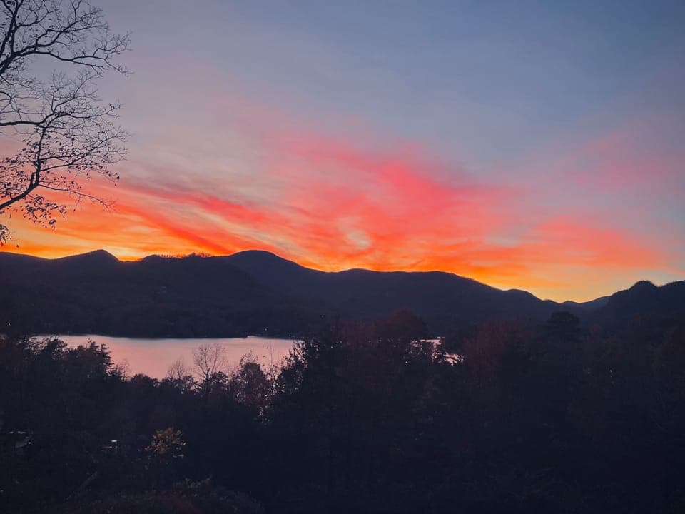 Sunset from the elevated deck!