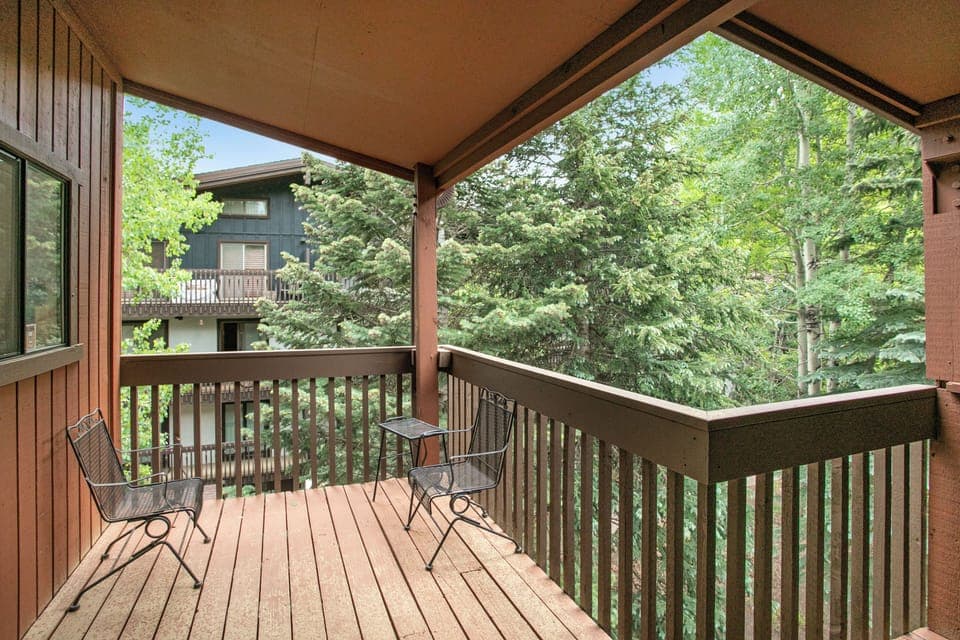 Spacious private covered balcony
