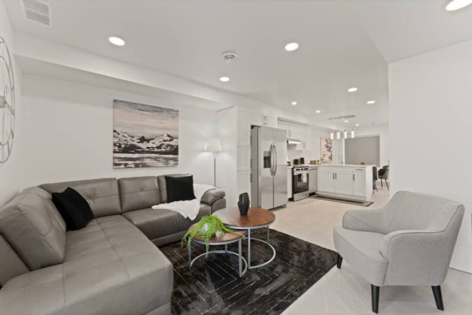 A curated gallery wall with minimalist frames