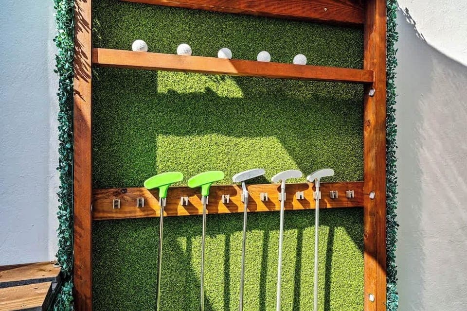 With putters and golf balls ready, the challenge and charm of our mini-putt await your swing. Immerse yourself in the soothing ambiance as you perfect your putt amidst the lush greenery.