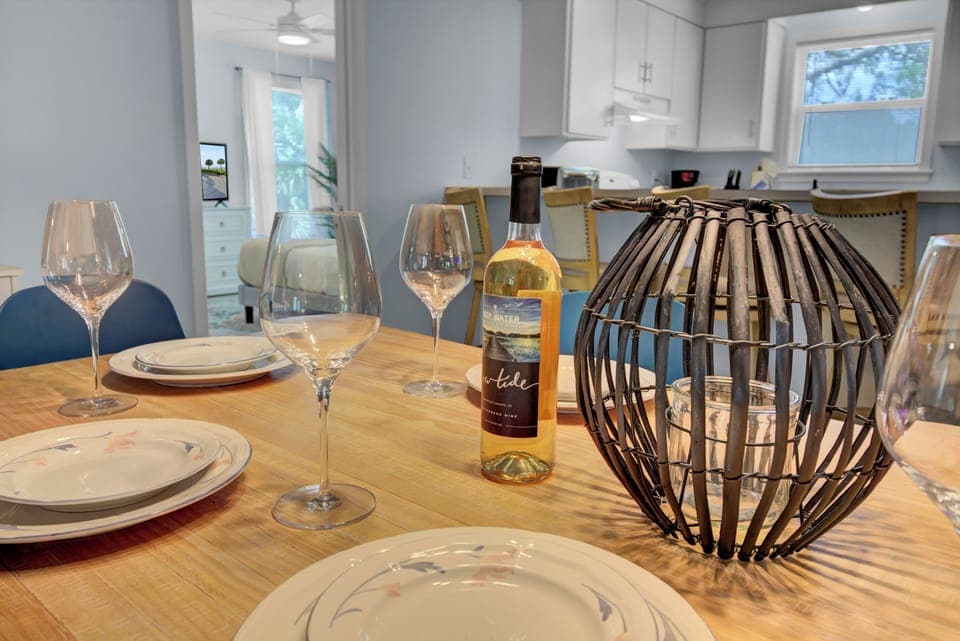 Enjoy a glass of wine, perfectly paired with the cozy atmosphere.