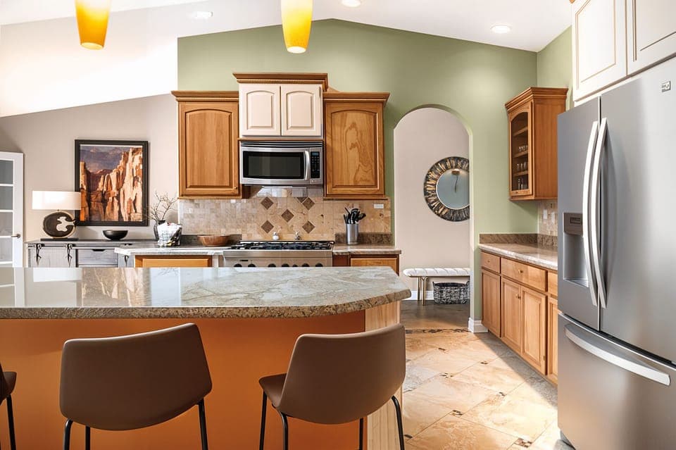  Kitchen Side with Fridge and Prep Space