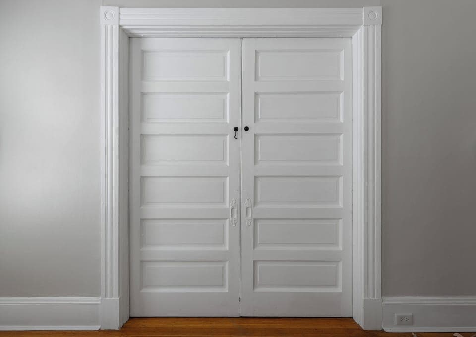 Doors between Living Room and Bedroom for Privacy