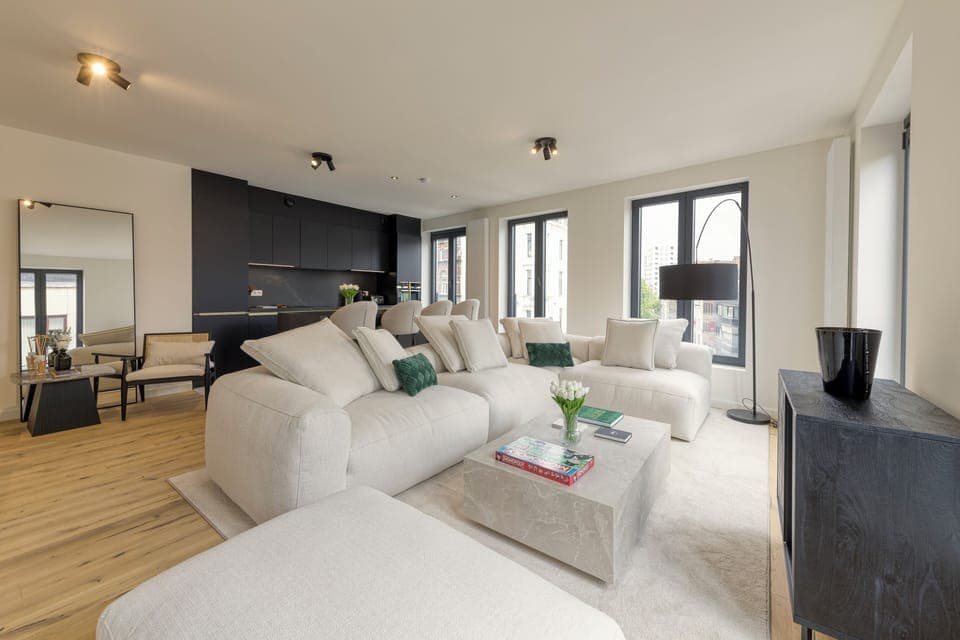 Luxury Duplex, City View | Living area | Flat-screen TV