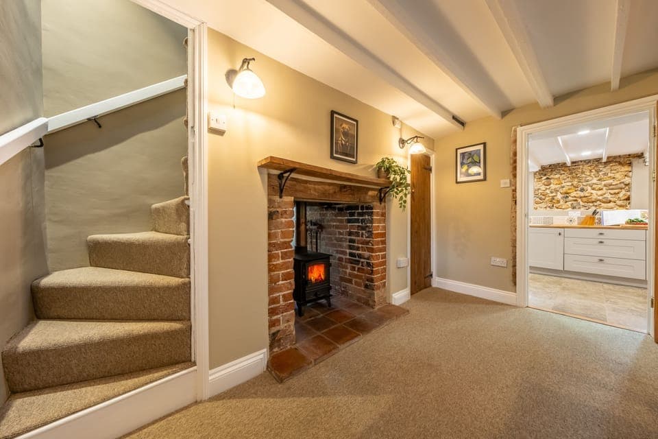 Ground floor: From the dining room a steep Norfolk winder stair way to the first floor