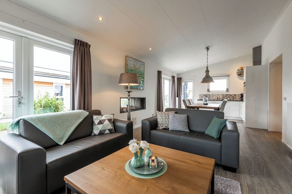 Deluxe Bungalow, Non Smoking, Patio (Schaelsbergerbosch - Fireplace) | Living area | TV