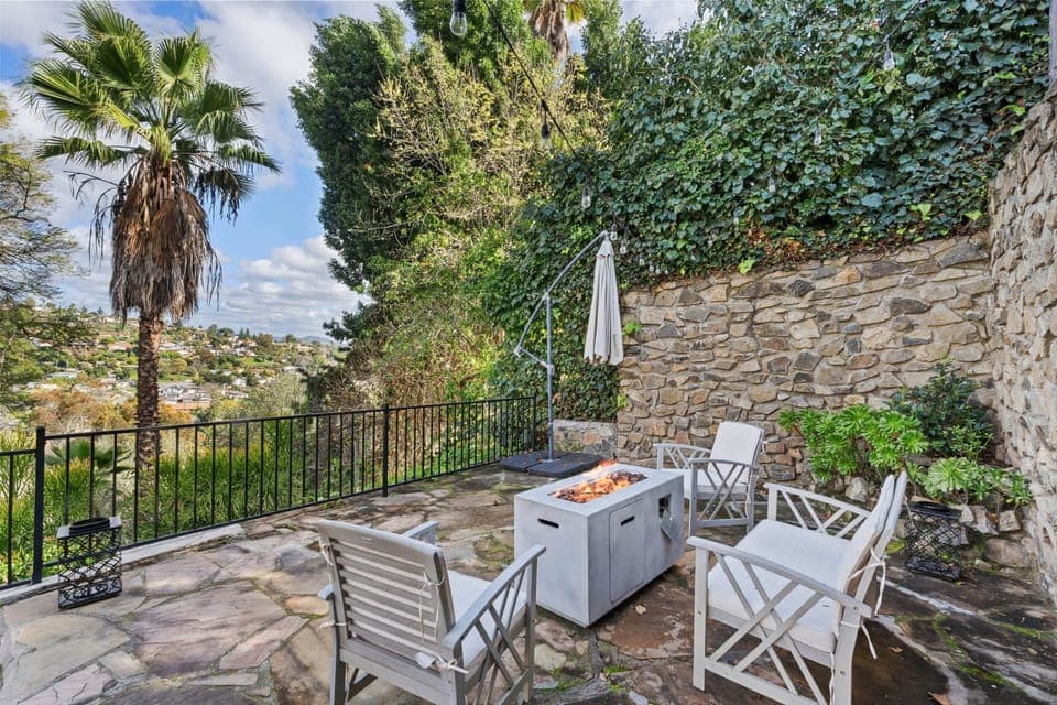 Lower-level patio (outdoor seating with firepit)