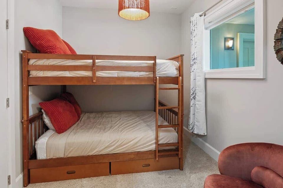 Third bedroom with twin bunks.
