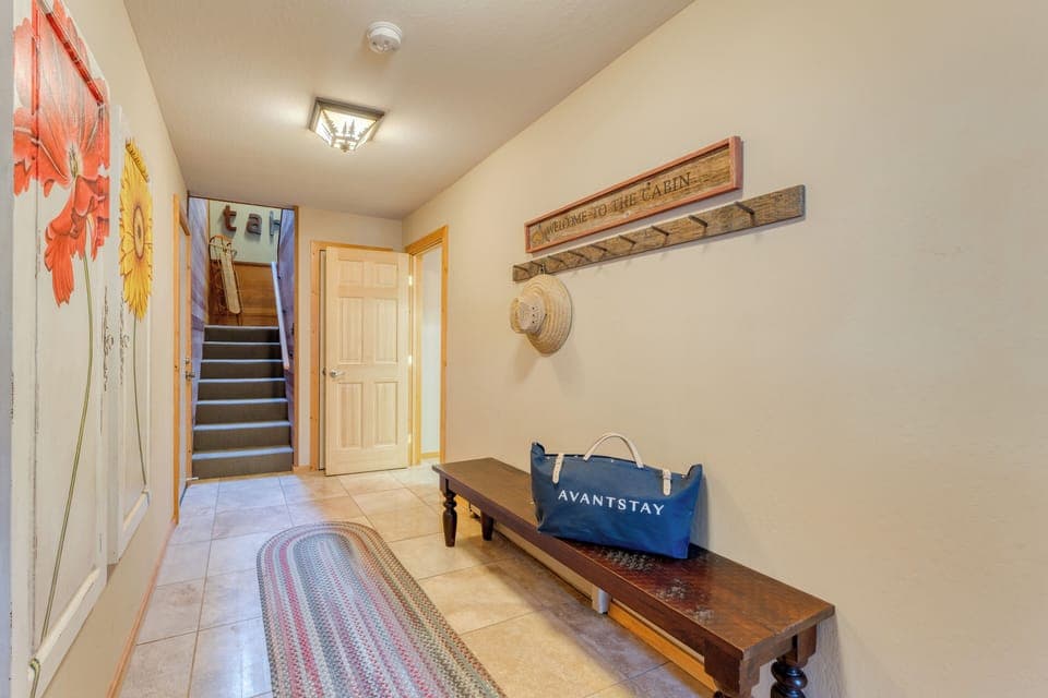 Convenient area to hang your essentials.