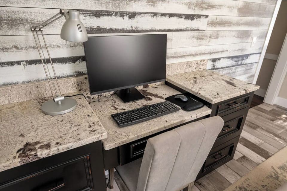 Stay productive during your stay with a fully equipped workspace.
