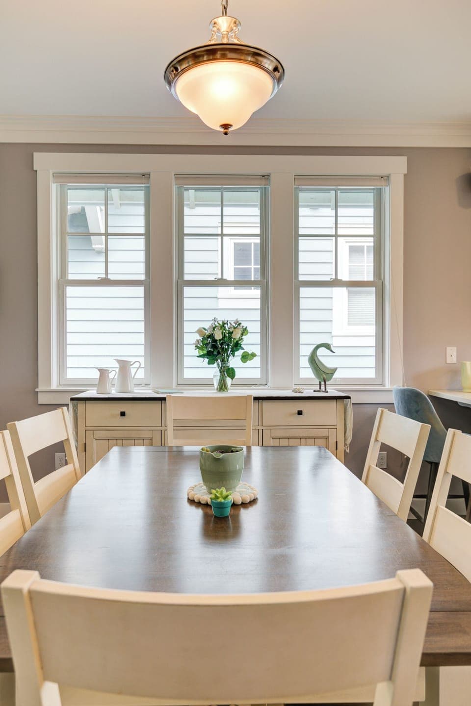 The dining room table. 