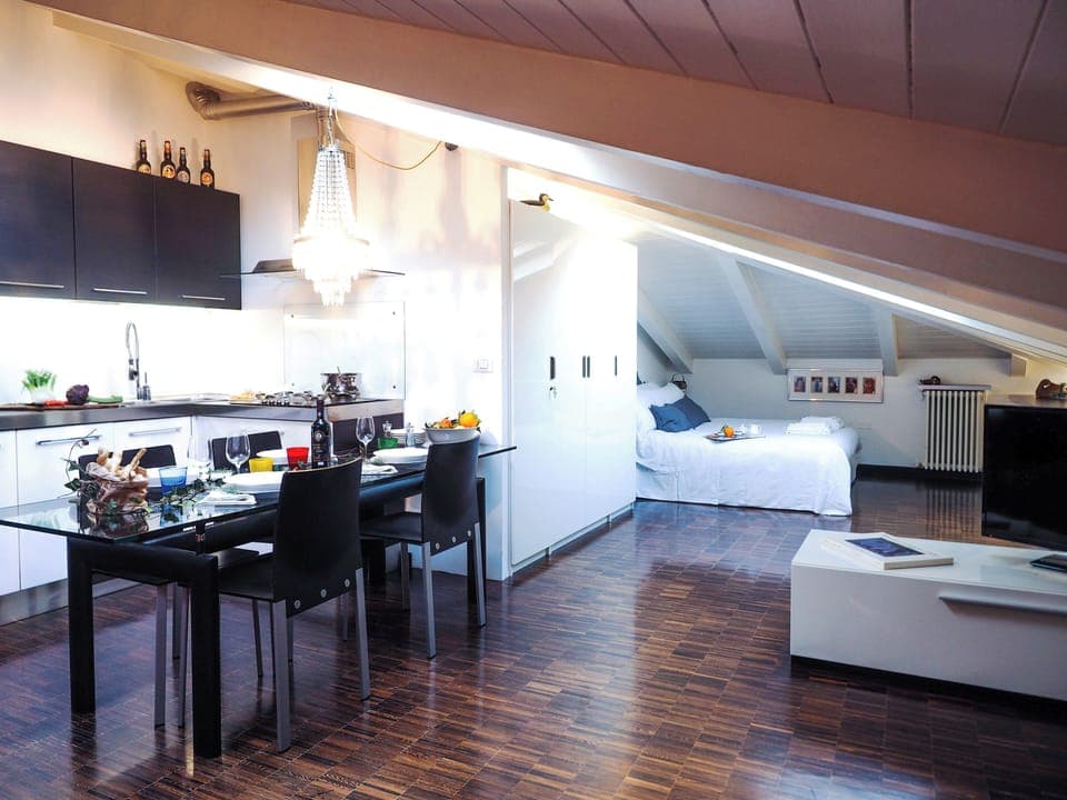 Apartment | Living area | 35-inch flat-screen TV with digital channels