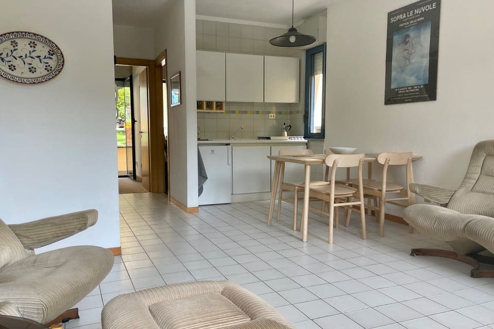 Open plan kitchen/dining area has everything needed to cook up an Italian treat