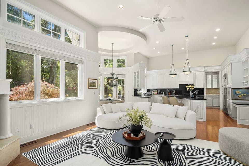 Experience the seamless flow of the open living and dining area, ideal for gathering