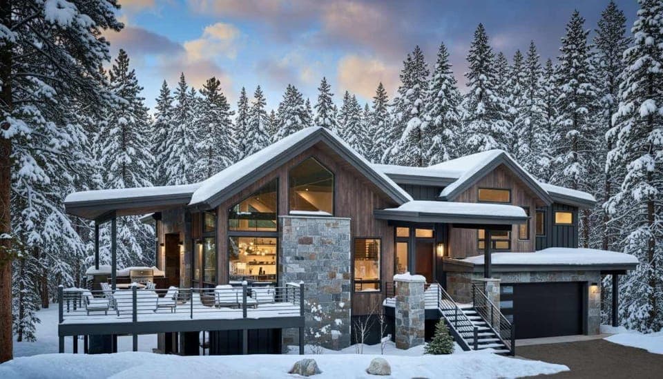 The front view of the home.