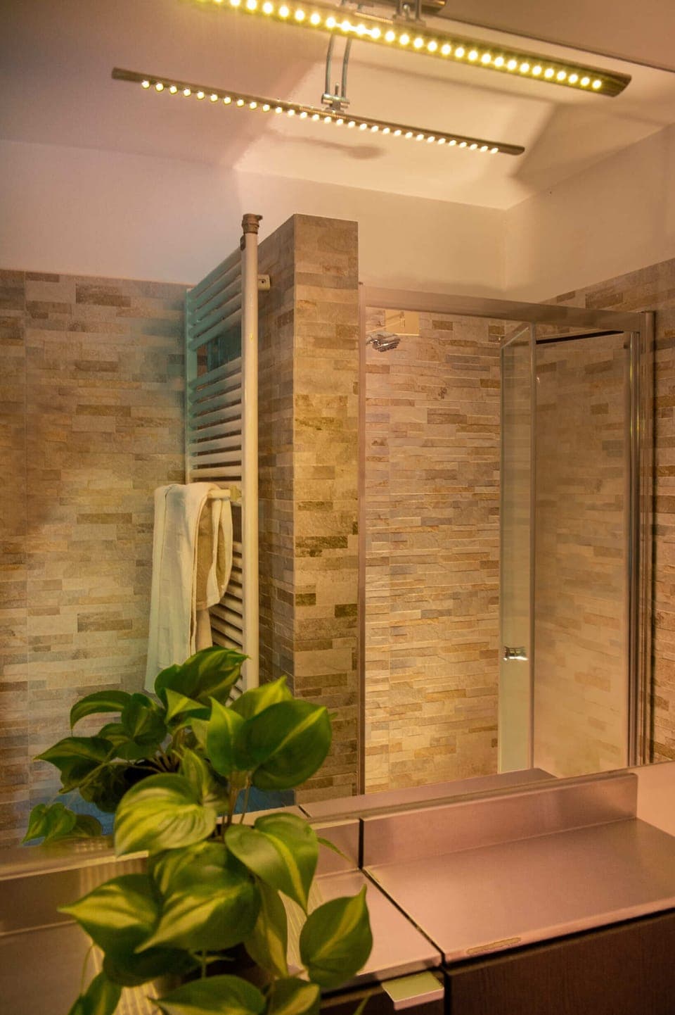 Classic Double Room, Garden View | Bathroom | Shower, hair dryer, towels, soap