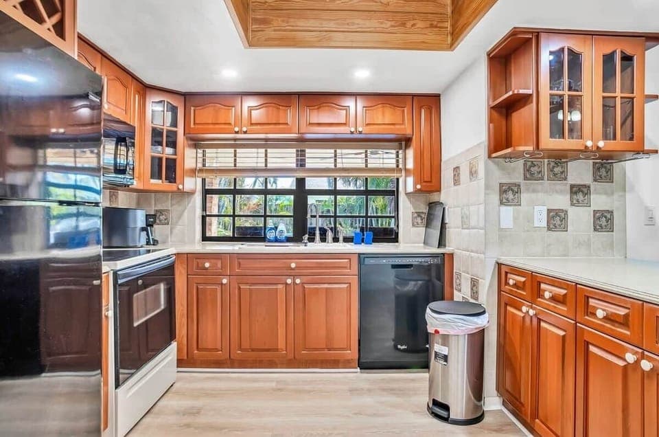 Savor every bite with the fully featured chef's kitchen...