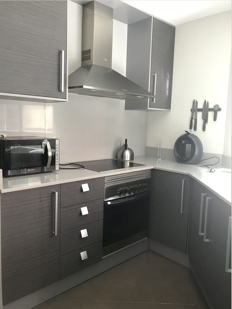Apartment | Private kitchen | Fridge, microwave, oven, stovetop