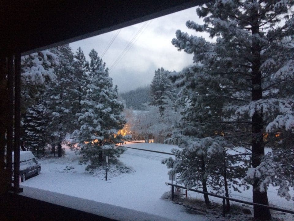 View outside towards the balcony