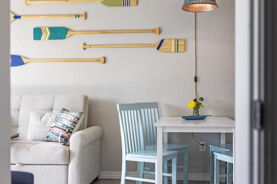 A cozy corner to sip your morning coffee or unwind after a day on the water.