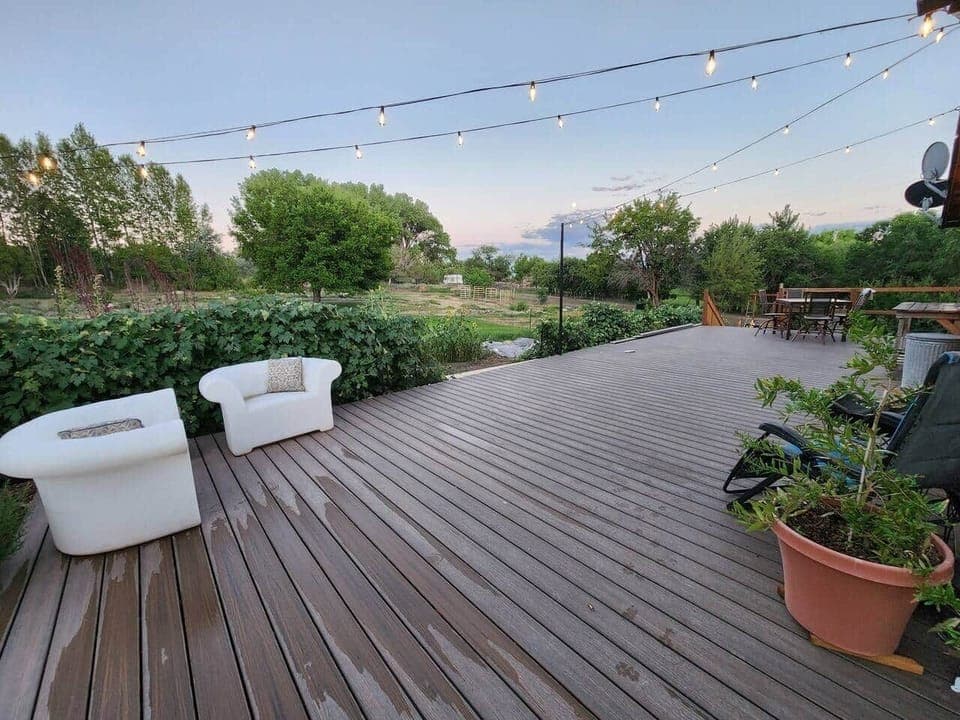 Deck with seating