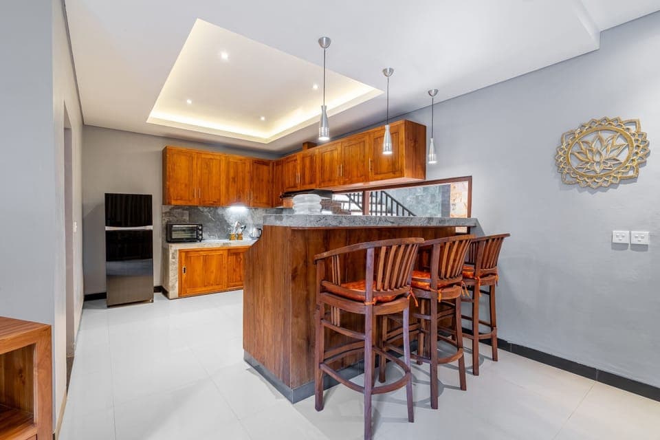 Shared fridge, microwave, cleaning supplies