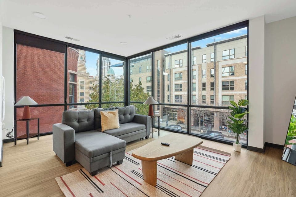 Deluxe Apartment | Living area | 42-inch Smart TV with digital channels