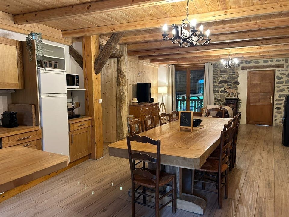 Dining room through to living room view