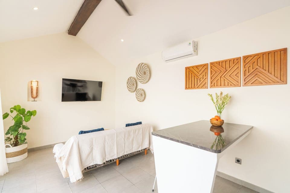 Premium Villa, Pool View | Living area | 55-inch Smart TV with digital channels, Netflix, streaming services