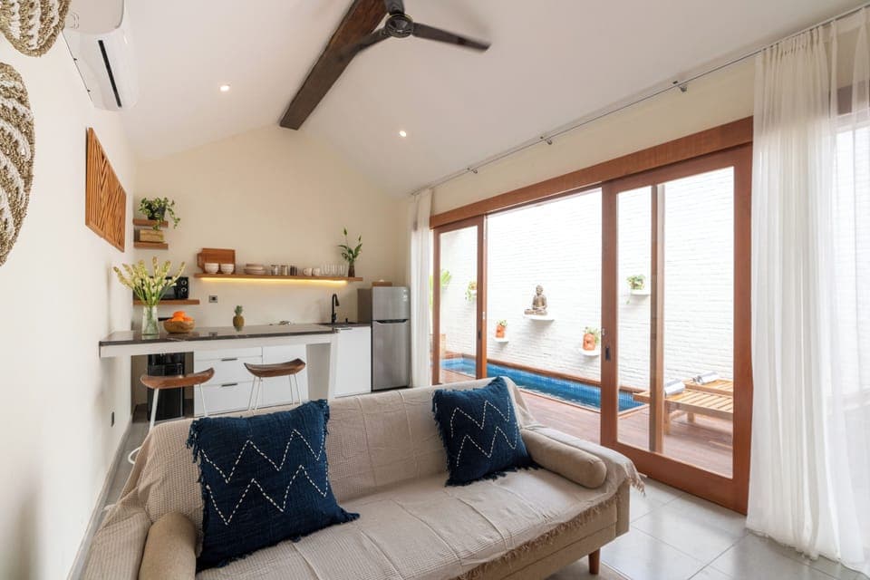 Premium Villa, Pool View | Living area | 55-inch Smart TV with digital channels, Netflix, streaming services