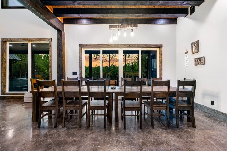 Large dining room table