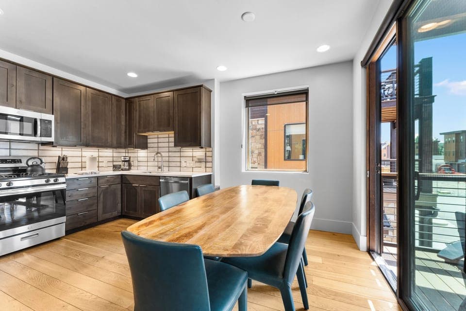 Dining table that seats up to 6.