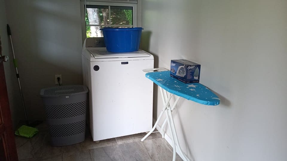 Washing Machine in the villa for guests to use. 