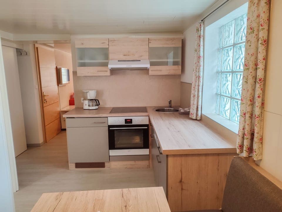 Fridge, oven, dishwasher, cookware/dishes/utensils