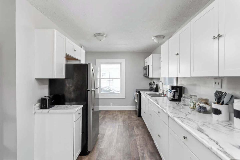 Fully stocked kitchen with all the appliances you’ll need to cook a gourmet meal